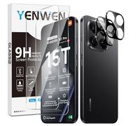 Yenwen Protector de Pantalla para Xiaomi 15T / 15T Pro / 17T Pro 5G, 2 Piezas Cristal Templado con 2 Piezas Protector de Lente de Cámara, 9H Dureza Ultra Resistente Vidrio Templado
