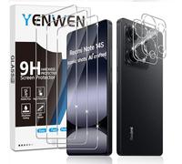 Yenwen Protector de Pantalla para Xiaomi Redmi Note 14S 5G, 3 Piezas Cristal Templado con 2 Piezas Protector de Lente de Cámara, 9H Dureza Ultra Resistente Vidrio Templado