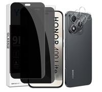 Yenwen Protector de Pantalla Privacidad para Honor 400 Lite 5G, 2 Piezas Anti-Espía Cristal Templado + 2 Piezas Protector Cámara, 9H Dureza Anti-Arañazo Sin Burbujas