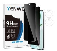Yenwen Protector de Pantalla Privacidad para Honor Magic 8 Lite 5G, 2 Piezas Anti-Espía Cristal Templado + 2 Piezas Protector Cámara para Honor Magic8 Lite, 9H Dureza Anti-Arañazo Sin Burbujas