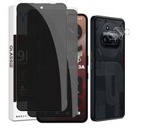 Yenwen Protector de Pantalla Privacidad para Nothing Phone 3a, 2 Piezas Anti-Espía Cristal Templado + 2 Piezas Protector Cámara, 9H Dureza Anti-Arañazo Sin Burbujas
