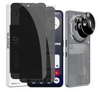Yenwen Protector de Pantalla Privacidad para Nothing Phone 3a Pro, 2 Piezas Anti-Espía Cristal Templado + 2 Piezas Protector Cámara, 9H Dureza Anti-Arañazo Sin Burbujas