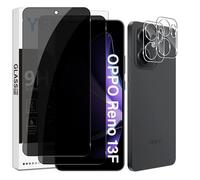 Yenwen Protector de Pantalla Privacidad para OPPO Reno 13F / OPPO Reno 13 FS 5G, 2 Piezas Anti-Espía Cristal Templado + 2 Piezas Protector Cámara para Reno 13 F / Reno13 FS, 9H Dureza Anti-Arañazo
