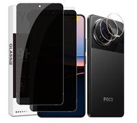 Yenwen Protector de Pantalla Privacidad para Xiaomi POCO F7 Pro/Ultra 5G, 2 Piezas Anti-Espía Cristal Templado + 2 Piezas Protector Cámara, 9H Dureza Anti-Arañazo Sin Burbujas