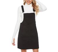 Yeokou - Mini vestido de pana para mujer - Negro - Large