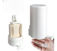 Yeomju Molinillo de jabón, dispensador de jabón de pared para jabón sólido, dispensador de jabón sin taladros y latas, molinillo de jabón impermeable ajustable para baño, cocina, viajes (blanco)