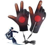 YEOOIYCW Guantes calefactables, calentados por USB, no deslizantes, con batería USB, para hombre y mujer, resistentes al viento, para ciclismo, senderismo, ciclismo, motociclismo (XL)