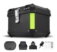 YEOOIYCW Top Case Moto,Aleación de aluminio Baúl Moto,Top Case Universal,Sólido e impermeable,Maleta de casco con cerradura de seguridad, maleta de viaje para almacenamiento de casco (45L)