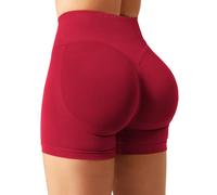 YEOREO SoftHue - Pantalones cortos deportivos para mujer con efecto scrunch butt, levantamiento invisible, para gimnasio, entrenamiento, 11.4 cm, leggings cortas sin costuras, para mujer, push up