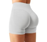 YEOREO SoftHue - Pantalones cortos deportivos para mujer con efecto scrunch butt, levantamiento invisible, para gimnasio, entrenamiento, 11.4 cm, leggings cortas sin costuras, para mujer, push up