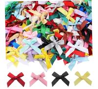 Yeory Mini Lazos de 300 Piezas para Manualidades, 0.4 Arcos de Cinta de poliéster de 0.4 para Capas de Cabello Que fabrican Capas de Recortes Proyectos de Bricolaje, pequeño para artesanías