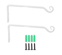 Yeory Soporte de Planta Colgante colgilla de Metal Pesado jardinería Ganchos de Pared Decorativos 2pcs Blancos, Colgador de Plantas de Metal