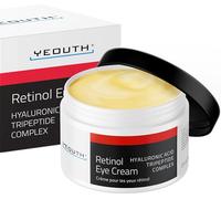YEOUTH Retinol Contorno de Ojos con Ácido Hialurónico y Tripéptidos, Hidratante Eye Cream Cuidado Nocturno Para Ojeras y Bolsas, Para Todo Tipo de Piel 60g