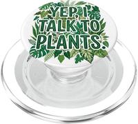 Yep, I Talk To Plants Funny Plant Lover Gardening Humor PopSockets PopGrip para MagSafe