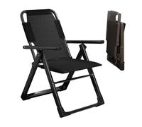 YEQING Sillas Plegables para Exterior, Sillones Reclinables para Adultos con Reposabrazos, Sillón Portátil Plegable Reclinable para Jardín, Camping, Terraza, Césped(Without Pad)