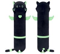 Yeqivo Almohadas Suaves de Peluche para Gatos Largos Peluche para Gatos Peluche para Gatitos Peluche Kawaii Peluche para Gatos Novias Infantiles(110CM Ángel Verde)