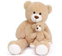 Yeqivo Big Osito de Peluche Oso de Peluche para niños, Novia en el día de la Madre, día de San Valentín (100CM, Marrón Claro)
