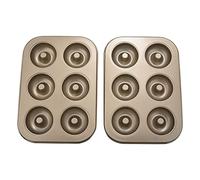 yeraa Madeleine Pan, molde de rosquillas antiadherente, bandeja de cocción de buñuelos de 2 piezas, molde para buñuelos de acero, molde para buñuelos para bolsa de cocina 6 buñuelos