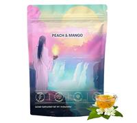 Yerba Magic Peachs Mango,300g Instant Tea Tea Preparation Instant Powder 4 In-1 Super Drink Clean Energy,Low-Sugar Natural Supplement MateTea Supplement For Concentration And Gut Health