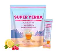 Yerba Magic Tea, 30 Paquetes,yerba Magic for Weight Loss, Metabolismo Té Frambuesa Limón,Suplemento dietético de Té Mate de Plantas Naturales Polvo para la Salud Intestinal