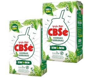 Yerba Mate CBSe Hierbas Serranas 1 kg (Pack de 2) - Sabor Refrescante y Natural
