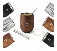 Yerba Mate - Juego de taza y bombillas para beber yerba mate pura y té