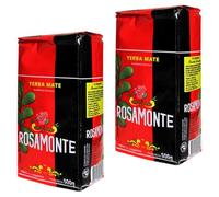 Yerba Mate Rosamonte Pack x 2 (500 g c/u) | Elaborada con Palo | Tradicional Argentina | Energizante Natural | 1 kg Total