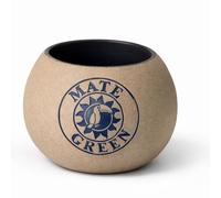Yerba Mate Taza de cerámica Matero Blue Bird, 320 - 350 ml, hecha a mano, de gres - Mate taza de estilo brasileño - Yerba Mate accesorio interior esmaltado apto para lavavajillas