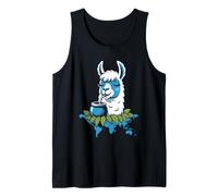 Yerba Mate Té Bebedor Llama Alpaca Calabaza Bombilla Camiseta sin Mangas