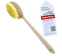 Yerba Prima Tampico Skin - Cepillo para exfoliación, cepillado en seco y circulación sanguínea con cerdas de fibra natural y un mango de madera de arce totalmente natural, 1 cepillo