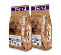 Yerbero Nature Gourmet, Pienso Hipoalergénico para Perros, Alimento Monoproteico de Salmón, Sin Pollo, con Arroz, Sin Gluten, Low Grain Pack 2 de 3 Kilos