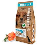 Yerbero Nature Salmon & Rice, Pienso para Perros sin Gluten con Salmón,Pienso Hipoalergénico para Perros con Alta Digestibilidad con Omega 3 para Pelo Brillante (Salmón y arroz) 10kg