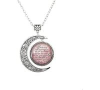YERCBX Joshua - Collar con versículo bíblico 1:9 con texto en inglés "I Am with You Wherever You Go Christian Jewelry Art Picture Jewelry, 16mm, Vidrio Plata, No es una piedra preciosa