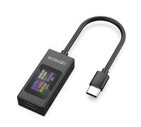 YEREADW USB C Tester 4-30V 0-6.5A Tipo C Probadores de Medidor de Courant et de Tension Voltímetro Amperímetro, Amperemetre Capacité Alimentation Wattmètre Chargeur Détecteur