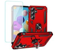 Yerebel Funda para Galaxy A55 5G/Galaxy A35 SM-A556B con protector de pantalla de vidrio templado, [grado militar] [anillo de metal] [soporte magnético] cubierta de armadura resistente para Samsung