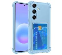 Yerebel Funda para Galaxy A57 5G / Samsung A57 SM-A576U Funda con tarjetero, fundas tipo cartera de TPU transparente protectora a prueba de golpes para Samsung Galaxy A57 5G azul cristal