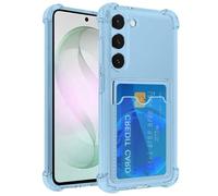 Yerebel Funda para Galaxy S25 FE / Galaxy S26FE 5G SM-S731B Funda con tarjetero, fundas tipo cartera de TPU transparente protectora a prueba de golpes para Samsung Galaxy S25 FE Crystal Blue