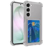 Yerebel Funda para Galaxy S25 FE / Galaxy S26FE 5G SM-S731B Funda con tarjetero, fundas tipo cartera de TPU transparente protectora a prueba de golpes para Samsung Galaxy S25 FE Cristal Gris