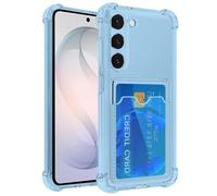 Yerebel Funda para Galaxy S26 Plus / Samsung S26+ SM-S947U funda con tarjetero, fundas tipo cartera de TPU transparente protectora a prueba de golpes para Samsung Galaxy S26 Plus, color azul cristal