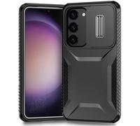 Yerebel Funda Protectora para Galaxy S23 FE Case/Samsung S23 FE SM-S711U con Tapa Deslizante para Cámara, Resistente Militar Antideslizante a Golpes para Samsung Galaxy S23 FE 5G Negro