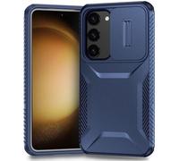 Yerebel Funda Protectora para Galaxy S23 Plus, Funda para Samsung S23+ con Tapa Deslizante para Cámara, Resistente Militar Antideslizante a Golpes para Samsung Galaxy S23 Plus Azul