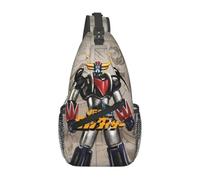 YERGFHJ Mochila Cruzada Personalizada Cool Grendizer Anime Sling para Hombres UFO Robot Goldorak Shoulder Chest Bags para Acampar y Andar en Bicicleta