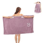 Yeria Toalla de baño para mujer, toalla de baño para mujer, suave, esponjosa, altamente absorbente de agua, con bolsillo grueso, secado rápido, spa de playa