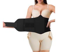 YERKOAD 360 Lipo Foam Ab Board Post Cirugía Liposucción Abdominal Compresión Tableros Tummy Tuck Recuperación Cintura Cincher, Negro -, Large