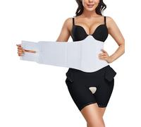 YERKOAD Tabla de compresión Abdominal de Espuma Lipo 360 para después de la cirugía, liposucción, compresión Abdominal, Envoltura para el Vientre, recuperación de lipo, Blanco, Talla única