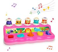 Yerloa Juguete Bebé 12-18 Meses Pop-Up Montessori - Juguete Sensorial Interactivo con Música, Luces y Animales - Estimula Motricidad Fina y Causa-Efecto - Ideal para Niños 1-3 Años - Regalo Educativo