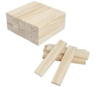 Yerozhui 30pcs bloques de madera tacos de madera listones de madera decorativos, Bloques de madera para proyectos de bricolaje, decoración y reformas, 100x20x7 mm, para construcción y revestimientos