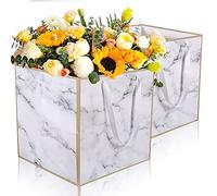 Yerpkefey 2 bolsas de regalo extra grandes de 11.8 pulgadas, bolsa de papel grande de mármol con asa, bolsa de regalo gigante cuadrada XL, bolsa de regalo grande de boda, enorme bolsa de regalo