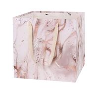 Yerpkefey Bolsa de regalo grande de 11.8 pulgadas, bolsas de regalo cuadradas reutilizables grandes para cumpleaños, bodas, regalos de Navidad (oro rosa)