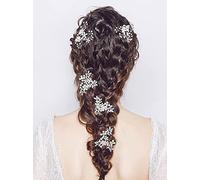 YERTTER Juego de 3 horquillas para el pelo de novia, con perlas de cristal, con diamantes de imitación, para novia, dama de honor, niña, boda, graduación, fiesta de Brithday (oro rosa)